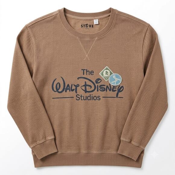 Disney Store Sweaters - Disney Store Walt Disney Studios Brown Crewneck Sweatshirt 3XL Plus Size